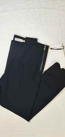 Calvin Klein Women's Solid High-Rise Pants with zipper pocket