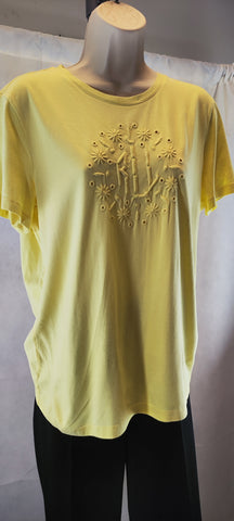 Ralph Lauren Women's Yellow T- shirt