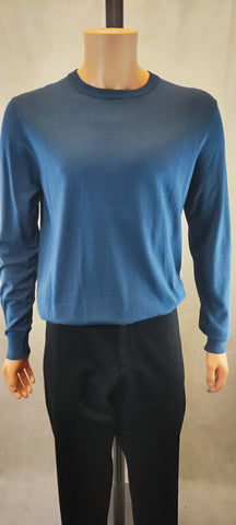 Perry Ellis Men's Blue Crewneck Pullover