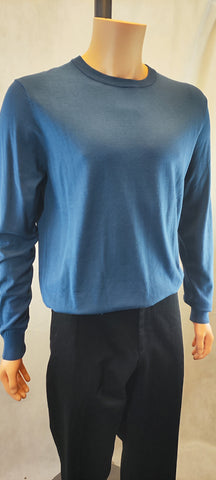 Perry Ellis Men's Blue Crewneck Pullover