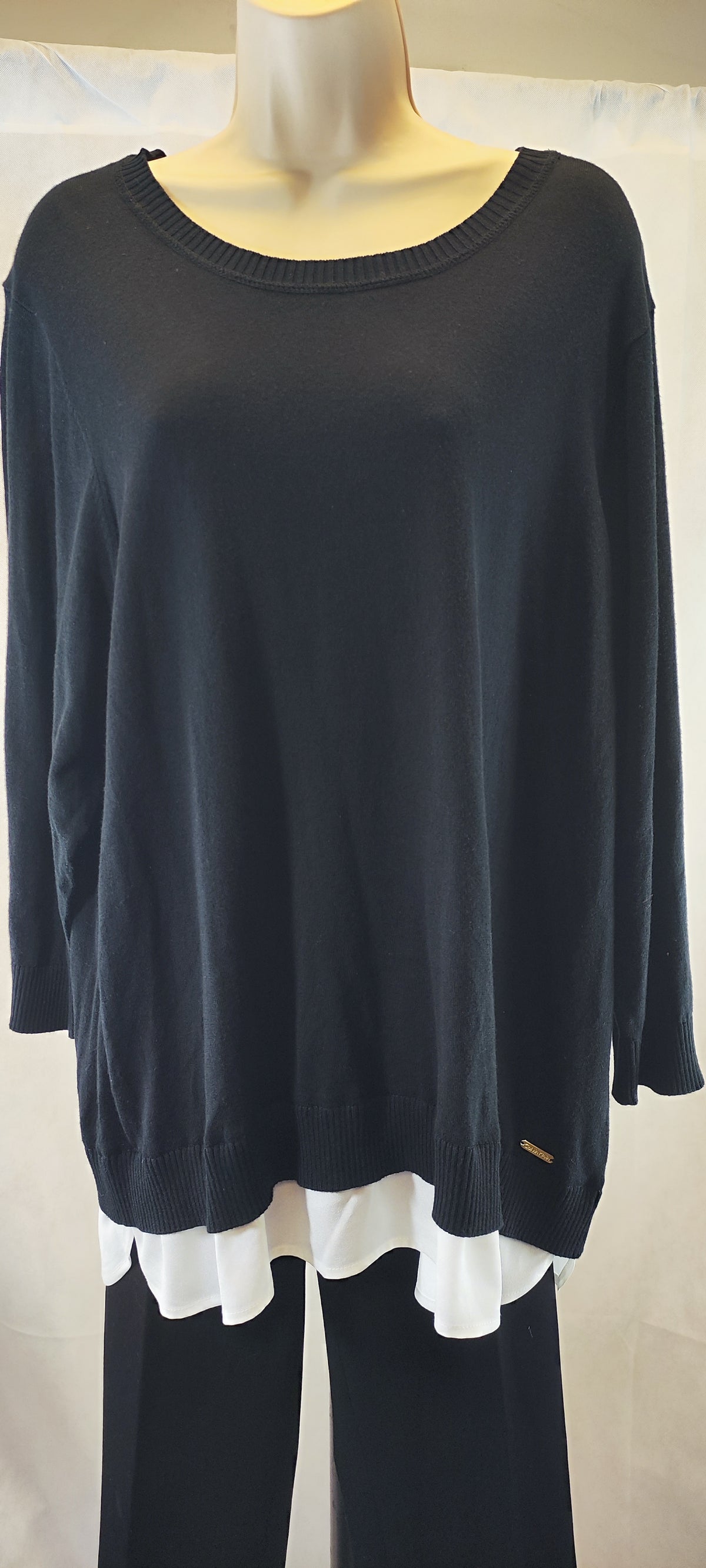 Calvin Klein Women's Black Long Sleeve Tunic